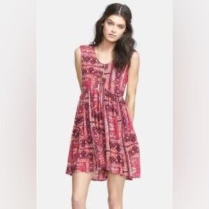 Vintage Free People Tribal Geometrical Pattern Dress